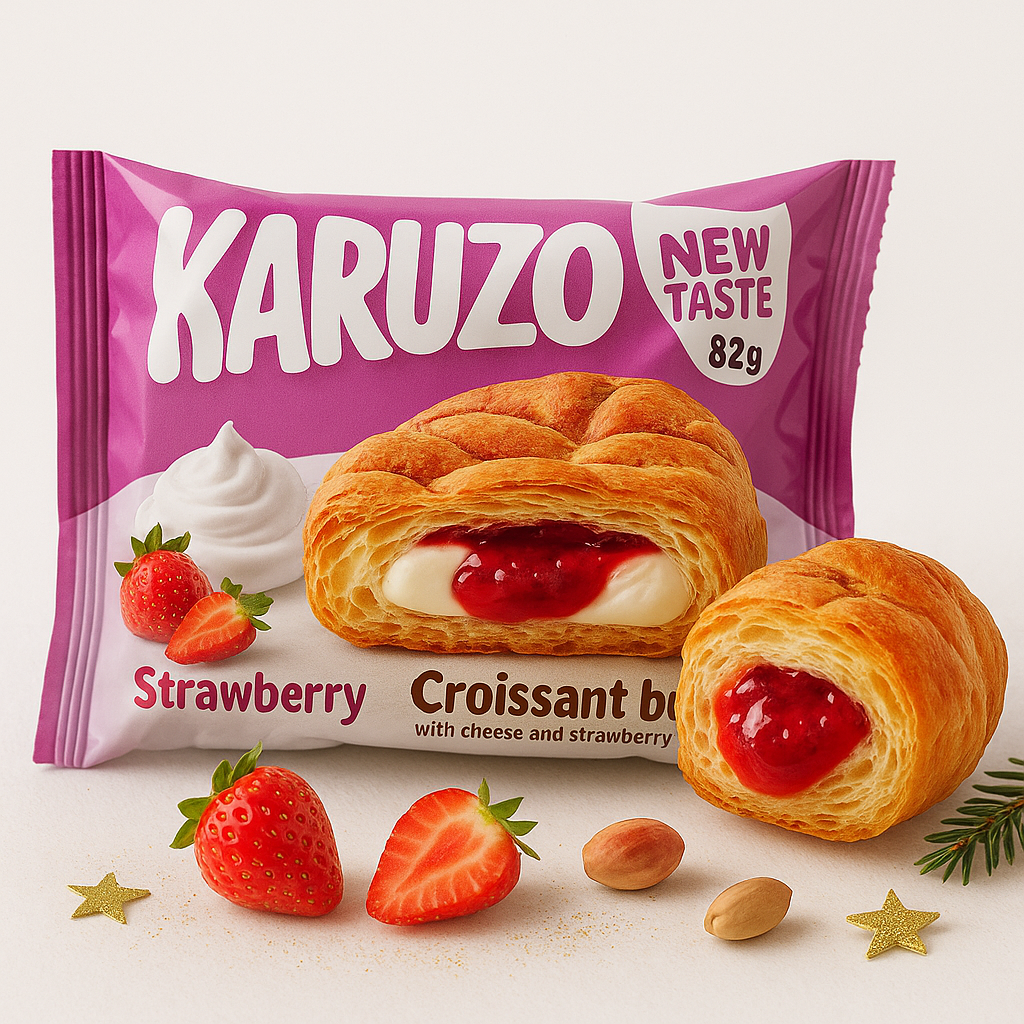 Karuzo Croissant Strawberry Cheesecake - 82g