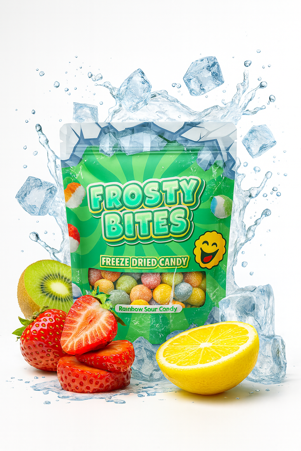 Frosty Bites Rainbow Sour Candy 50g