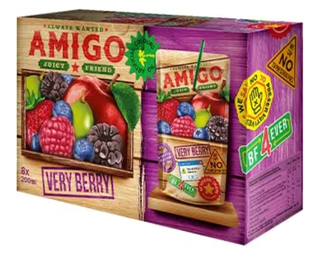 Amigo verry berry 8×200g