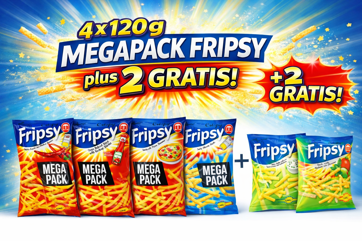 FRISPY BUNDLE 4× 120g +2 GRATIS frispy
