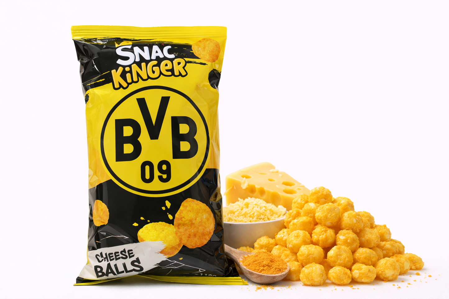 🧀 Snac Kinger BVB 09 Cheese Balls – Käse-Snack (110 g)