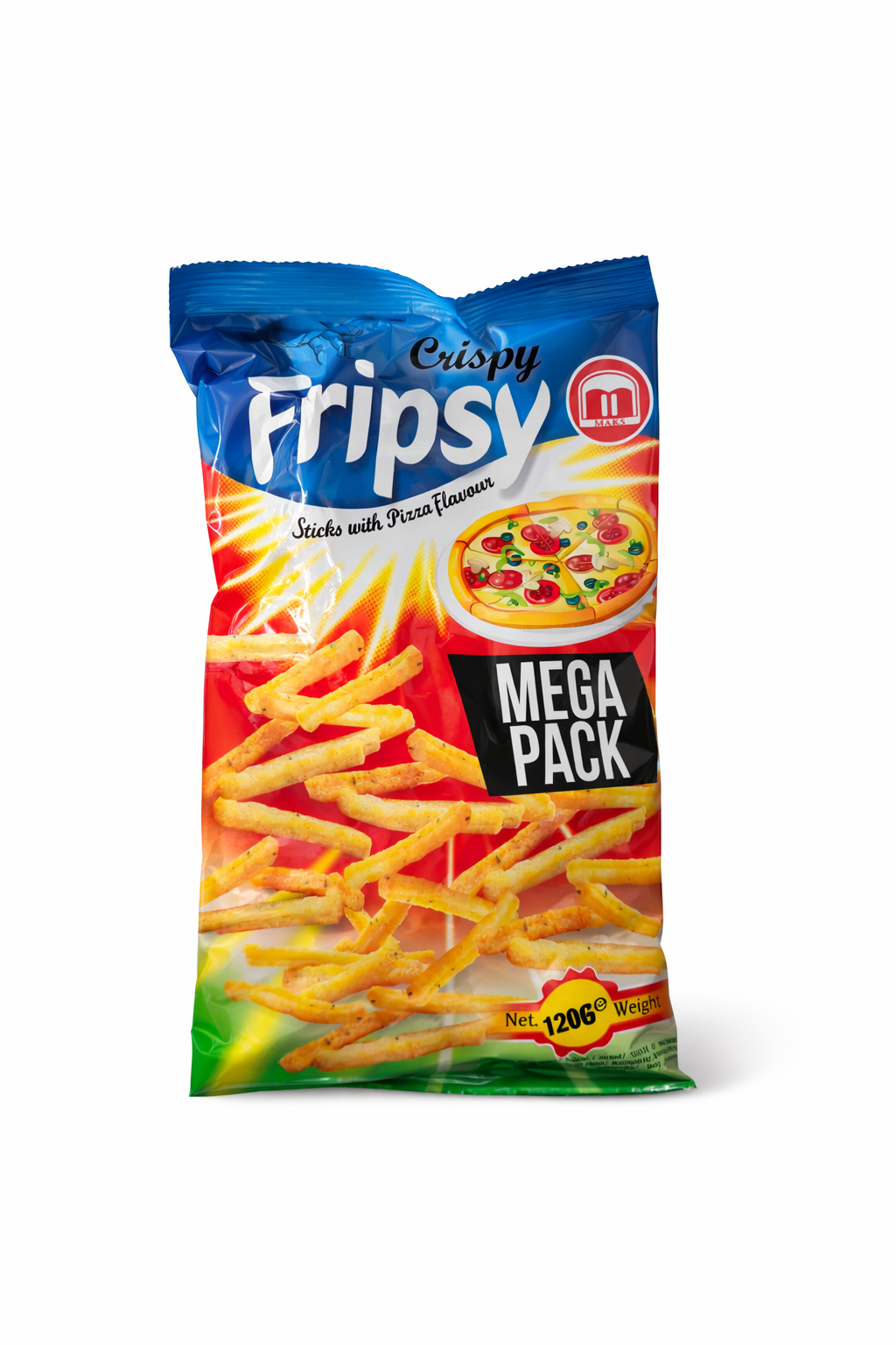 Fripsy Crispy Sticks – Pizza Flavour (Mega Pack) 120g