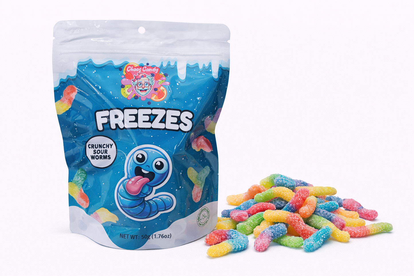 🍬 Chaos Candy – Freezes „Crunchy Sour Worms“ 50g