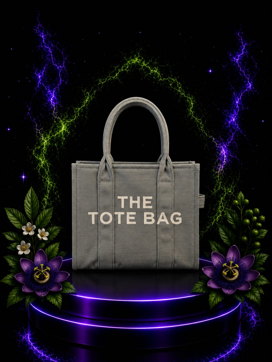 Grey Mini Tote Bag
