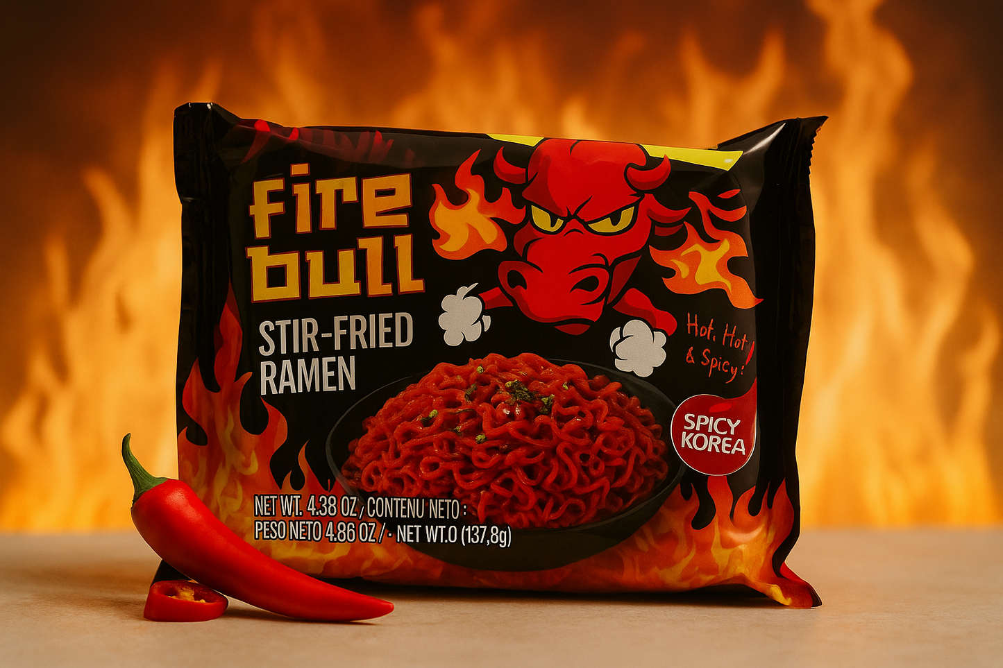 (MHD 29.08.2025) FIRE BULL Gebratene Ramen - scharf