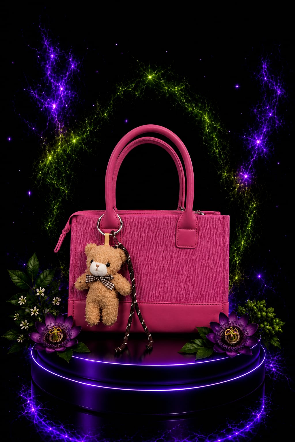2BA Teddy Charm lila Handtasche