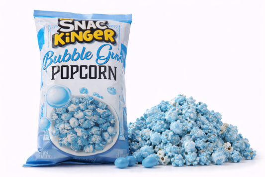 🍿 Snac Kinger Bubble Gum Popcorn – Blue Gum Flavor