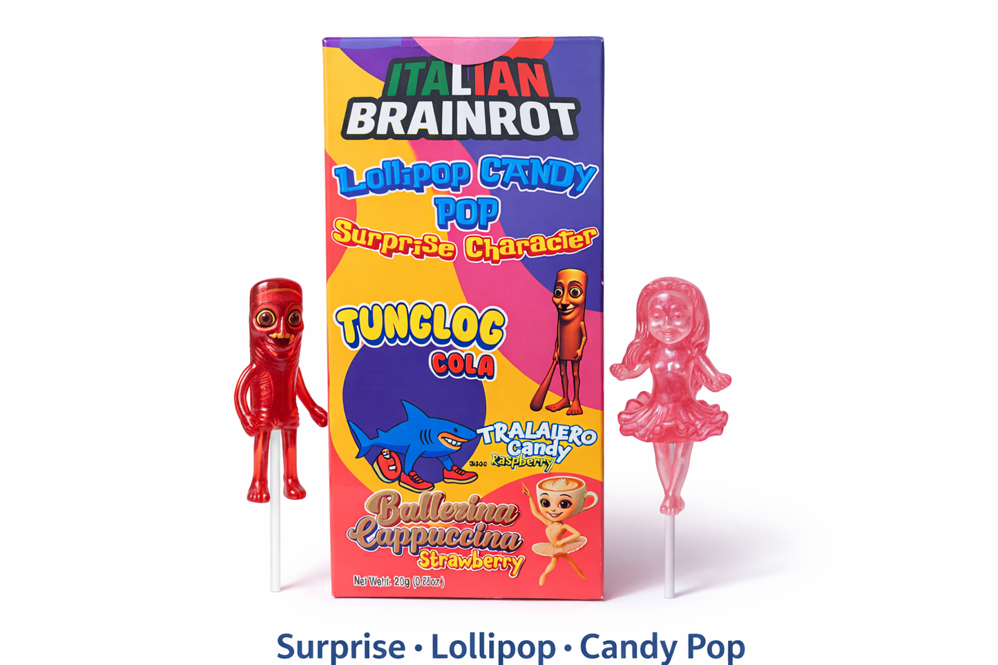 Italian Brainrot – Surprise Lollipop Candy Pop (Ballerina Cappuccino & Co.)z
