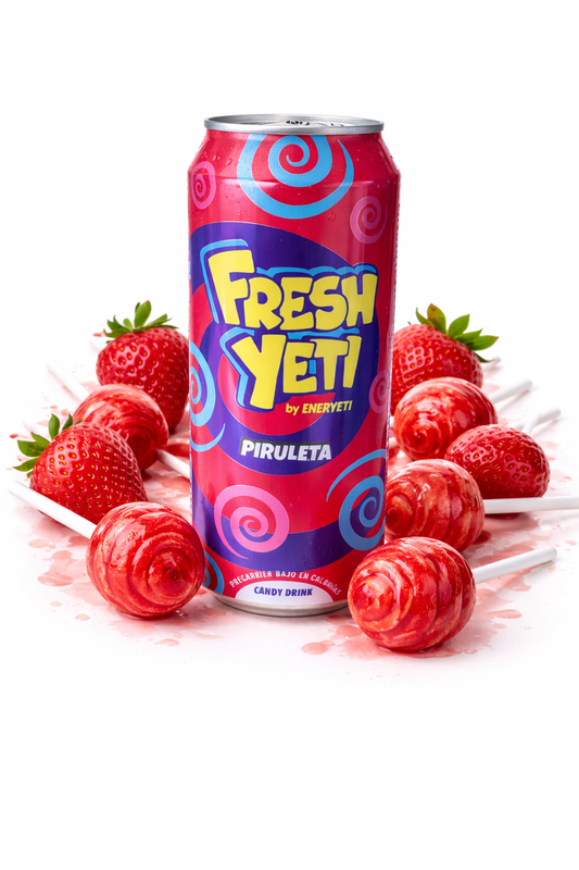 Fresh Yeti – Piruleta 500ml Erdbeere Lutscher Geschmack