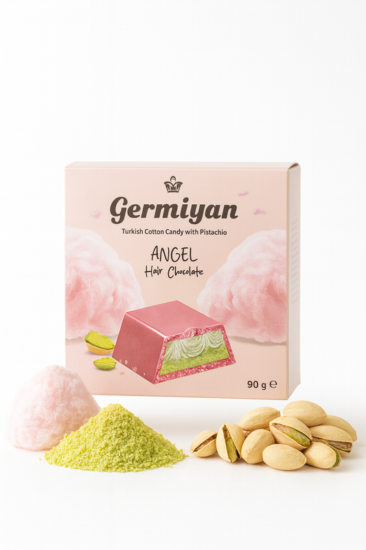 GERMIYAN Angel Hair Schokolade mit Pistazie & Turkish Coton Candy - GERMIYAN Angel Hair Chocolate 90g-