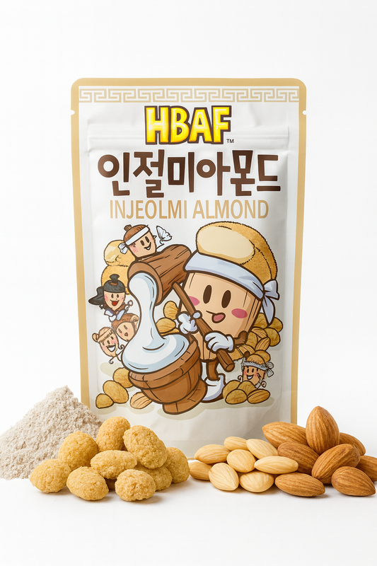 MHD 14.01.26 HBAF Mandeln mit koreanischem Injeolmi-Geschmack 120g