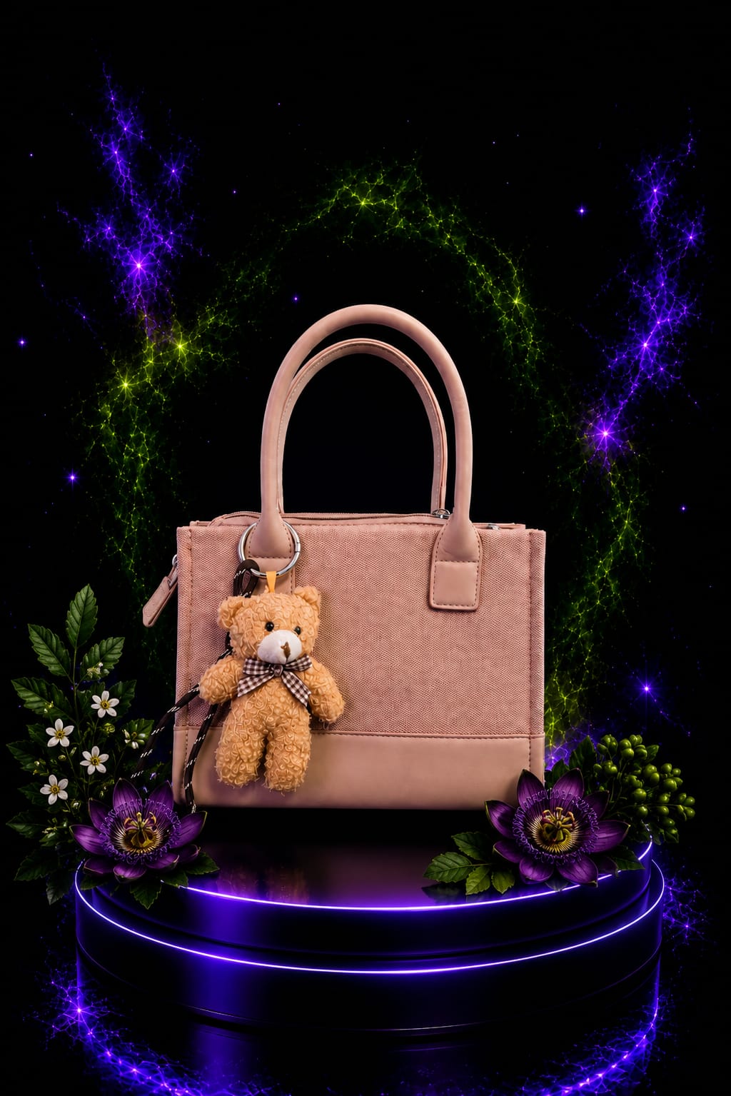 2BA Teddy Charm rose Handtasche