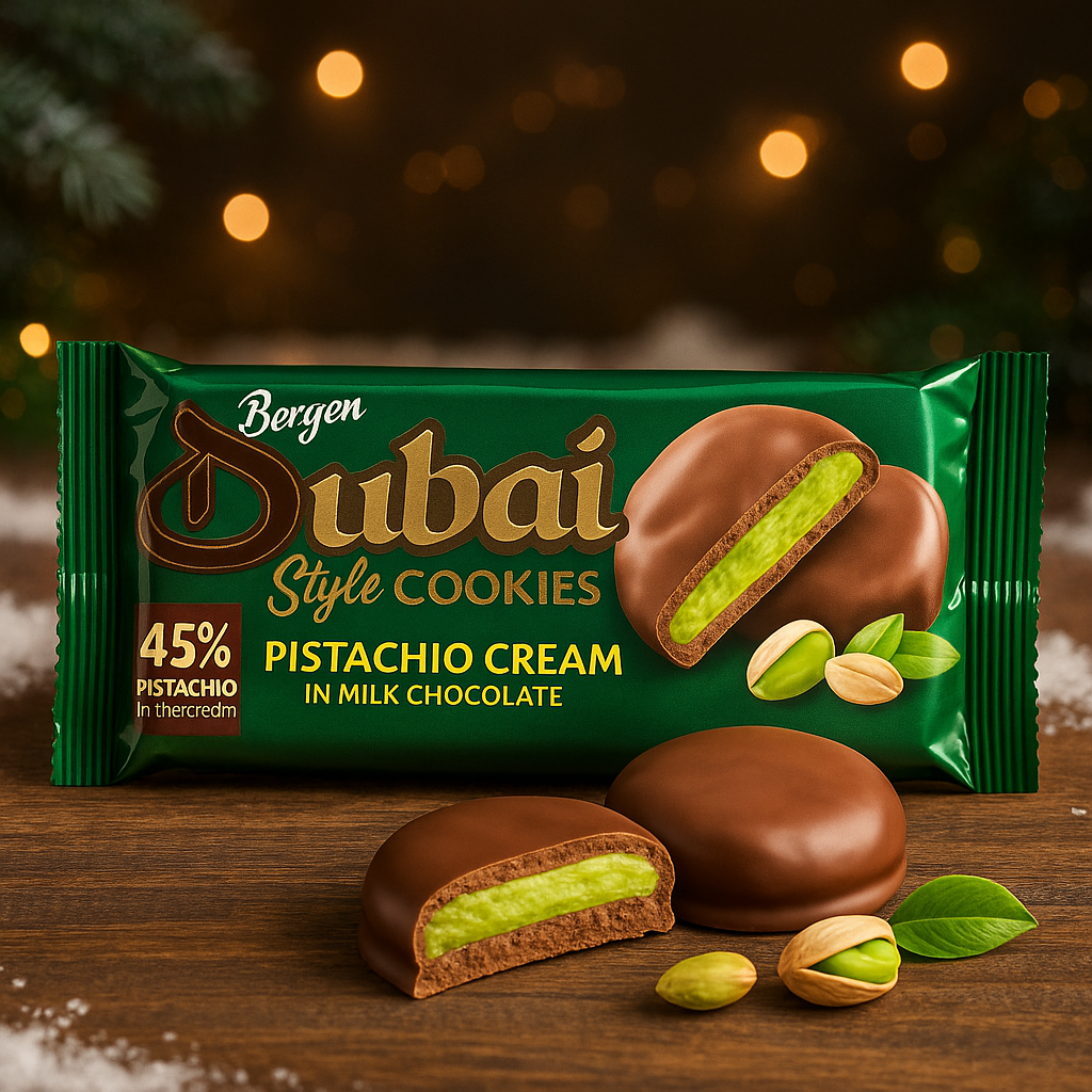 Bergen Dubai Style Cookies Pistachio 96g